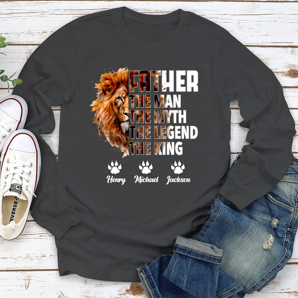 Dad Is The King - Personalized Custom Shirt - Image 7