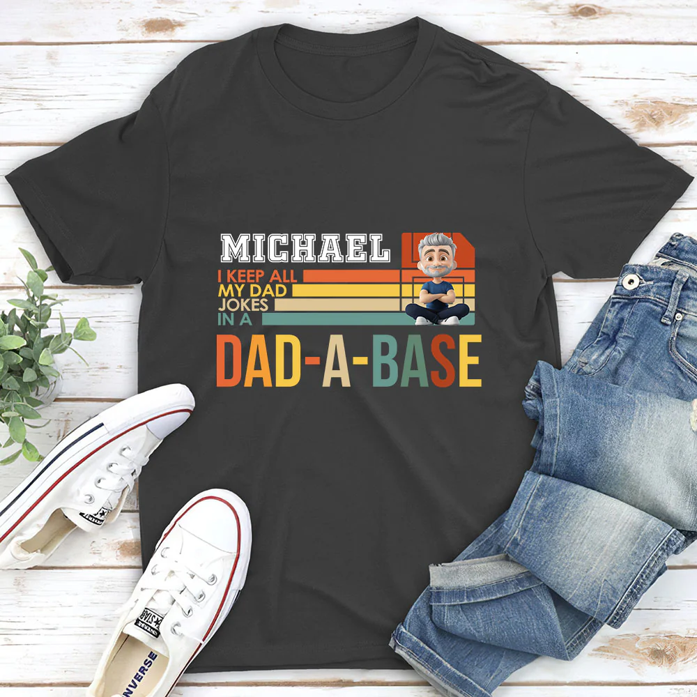 Dad Jokes On File - Personalized Custom Shirt - Image 2