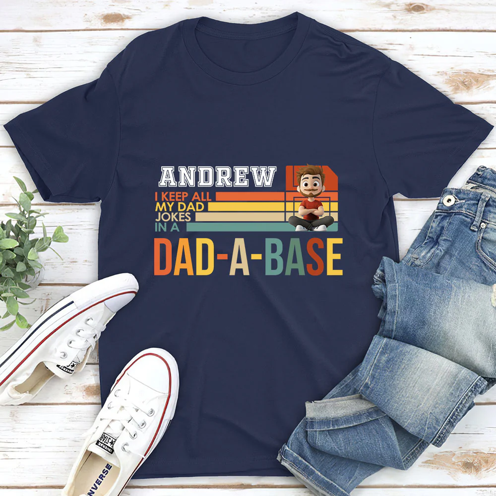 Dad Jokes On File - Personalized Custom Shirt - Image 3