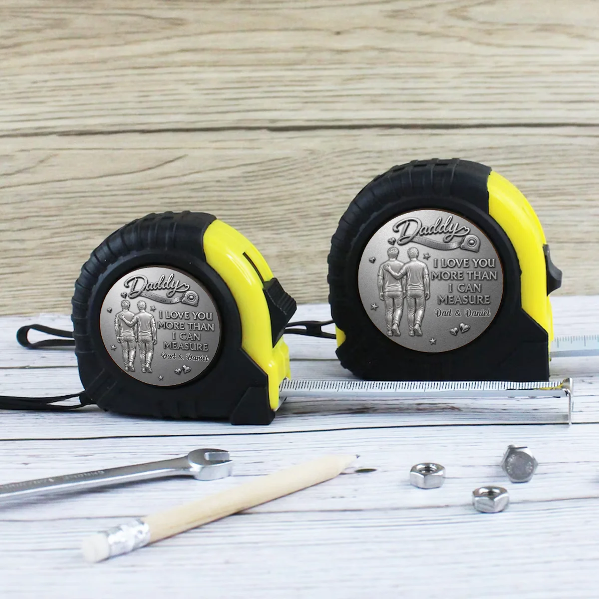 Dad Love - Personalized Custom Tape Measure - Image 4