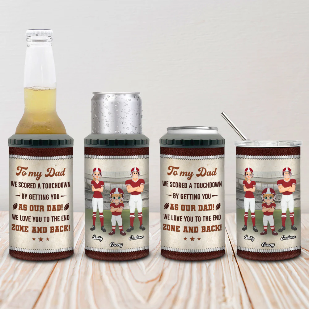 Dad My Best Win Is You - Personalized Custom Can Cooler Tumbler - Image 2