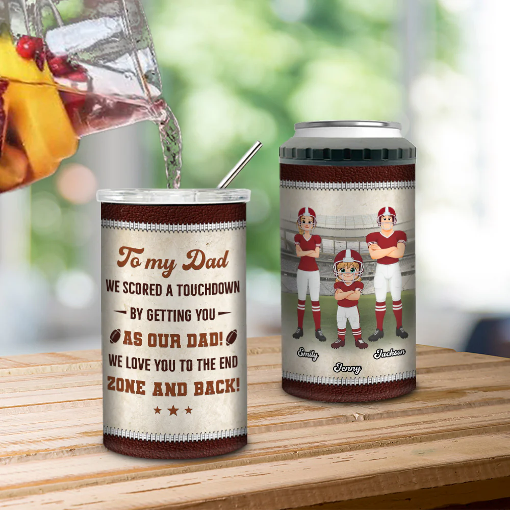Dad My Best Win Is You - Personalized Custom Can Cooler Tumbler - Image 5