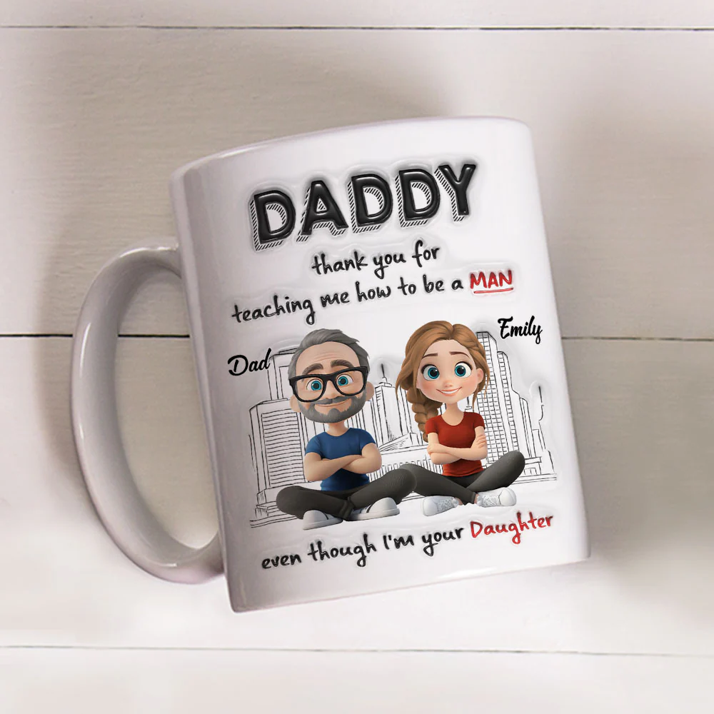 Dad My Greatest Teacher - Personalized Custom 3D Inflated Effect Mug  - Image 3