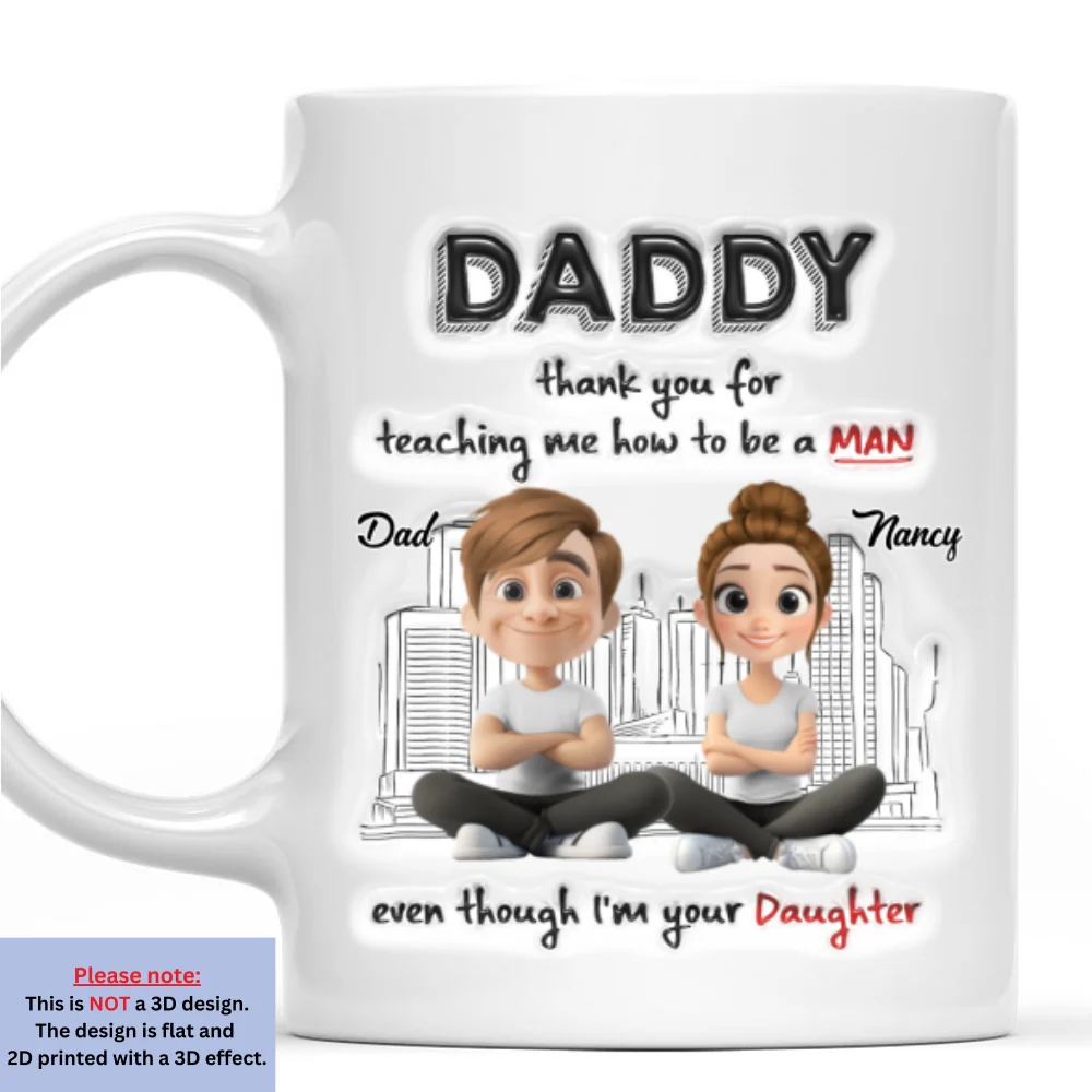 Dad My Greatest Teacher - Personalized Custom 3D Inflated Effect Mug  - Image 7