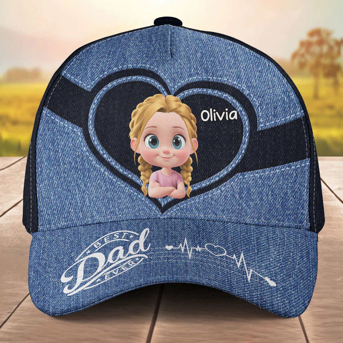 Dad Of The Year Today - Personalized Custom Classic Cap - Image 2