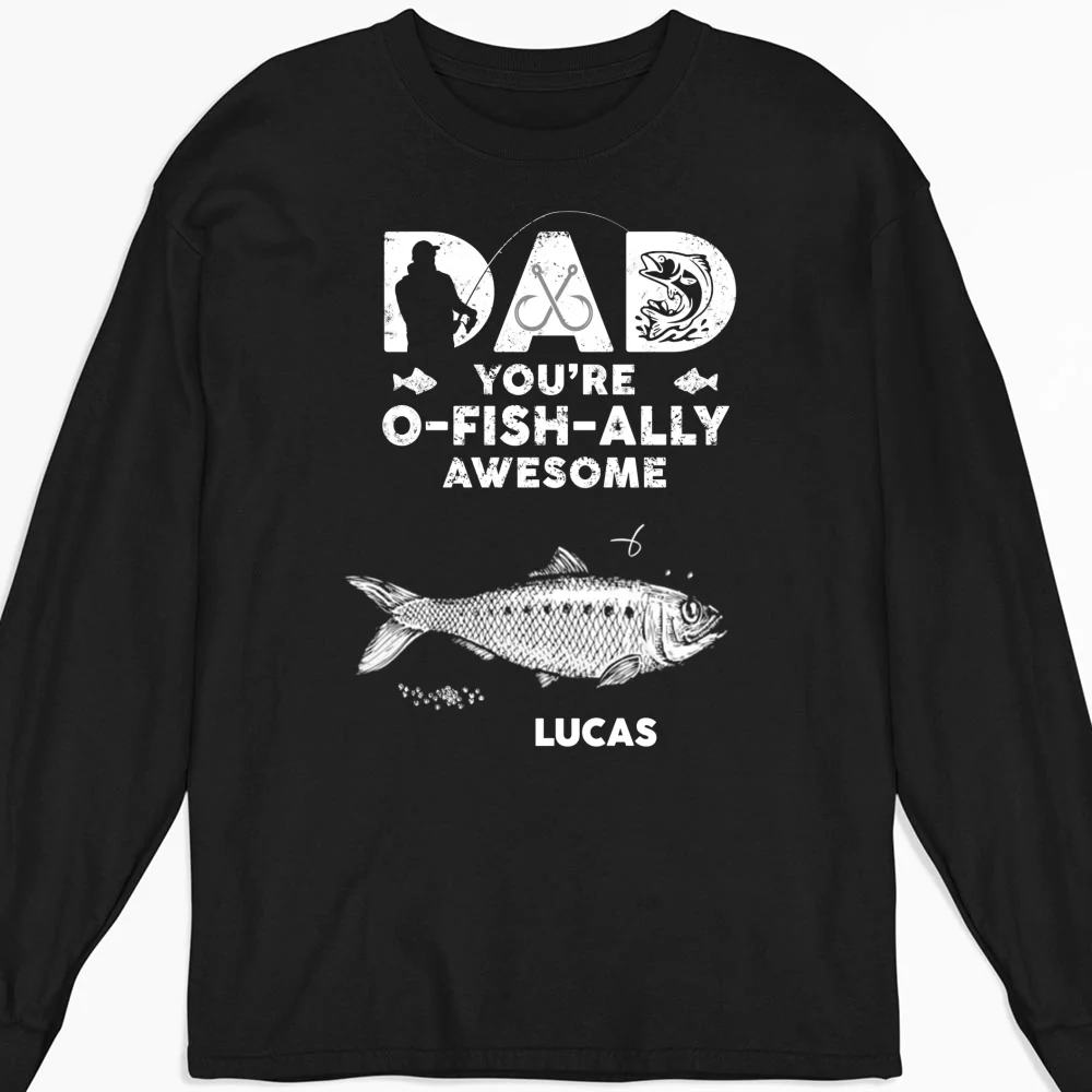 Dad Ofishally Awesome - Personalized Custom Shirt - Image 13