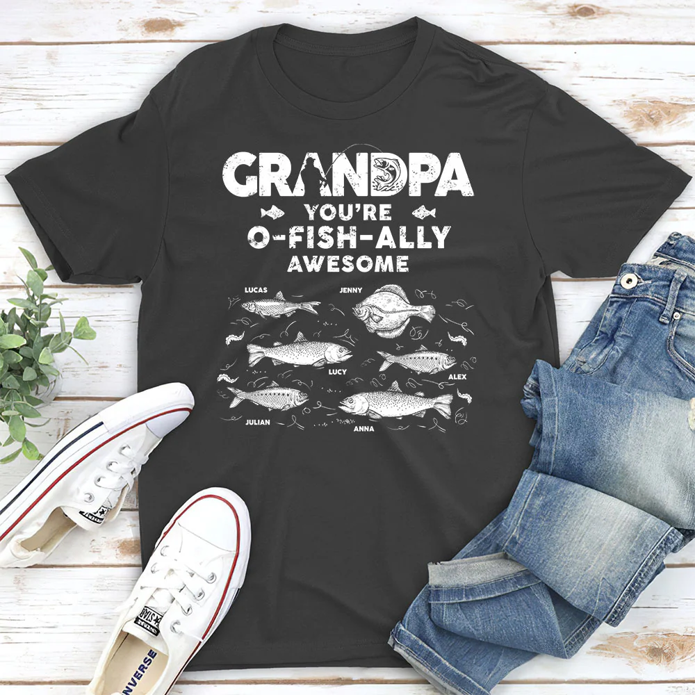 Dad Ofishally Awesome - Personalized Custom Shirt - Image 3