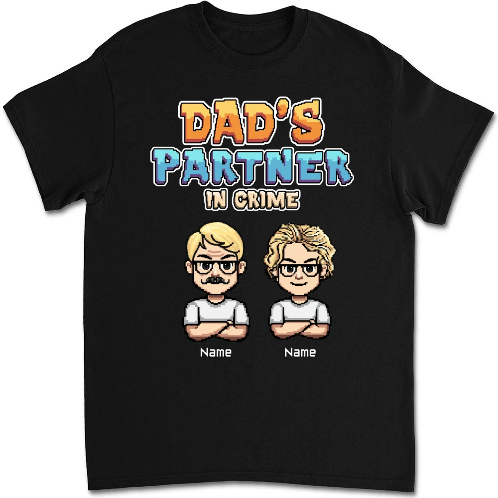 Dad Partners In Crime - Personalized Custom Shirt - Image 13