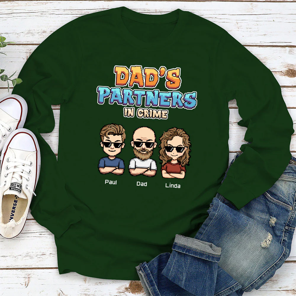 Dad Partners In Crime - Personalized Custom Shirt - Image 8