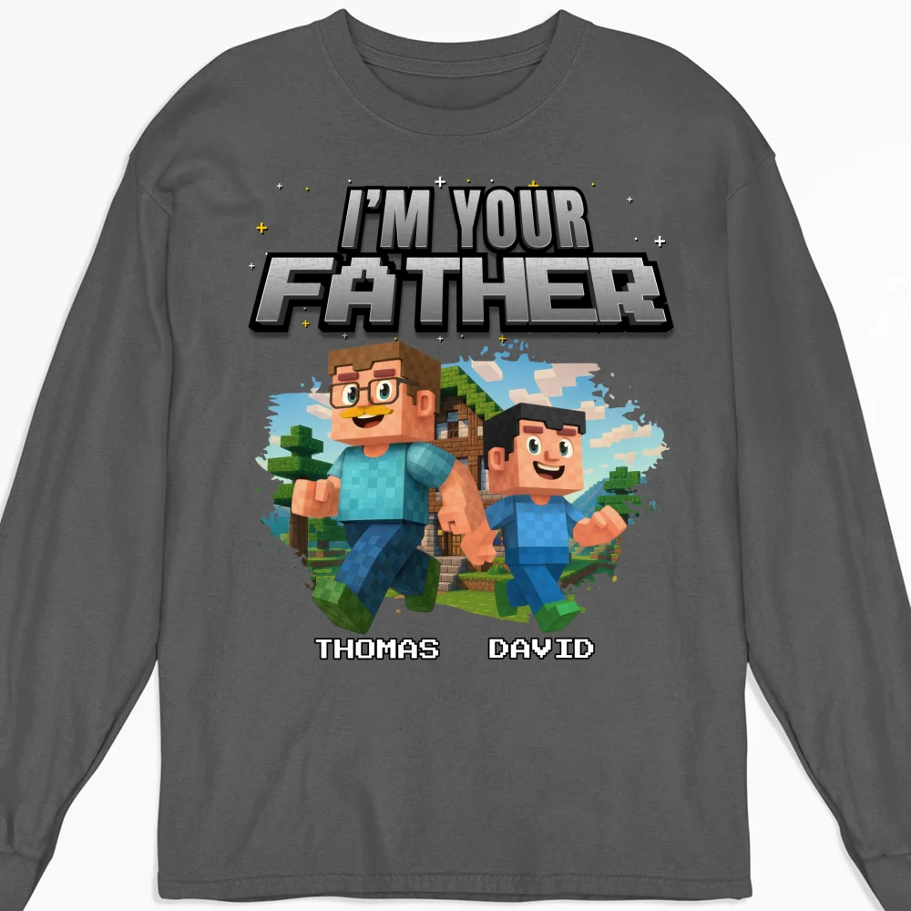 Dad Power Pixel - Personalized Custom Shirt - Image 14