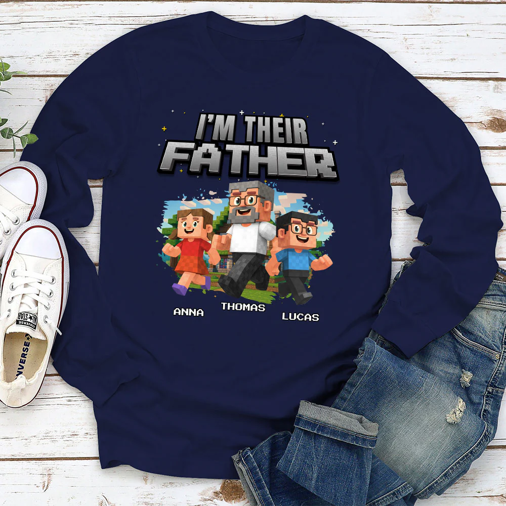 Dad Power Pixel - Personalized Custom Shirt - Image 6