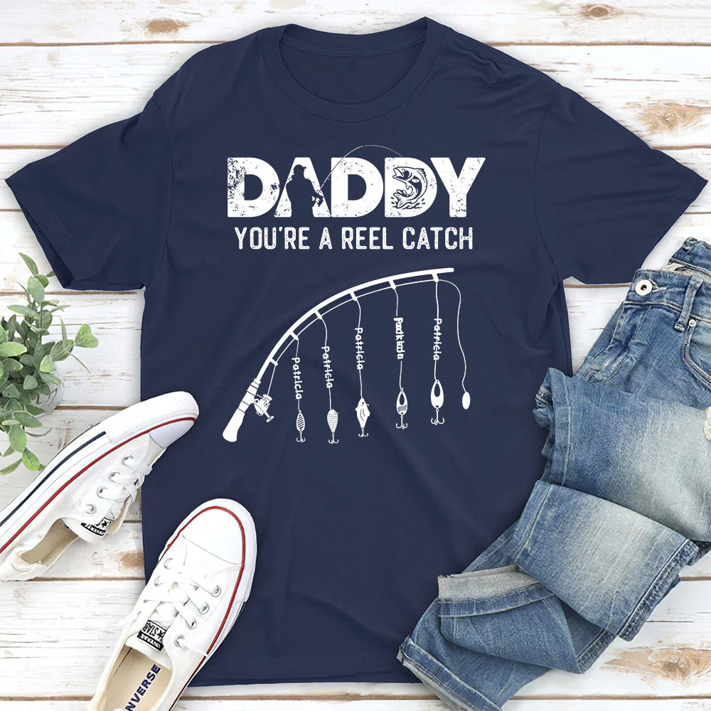 Dad Reel Catch - Personalized Custom Shirt - Image 4