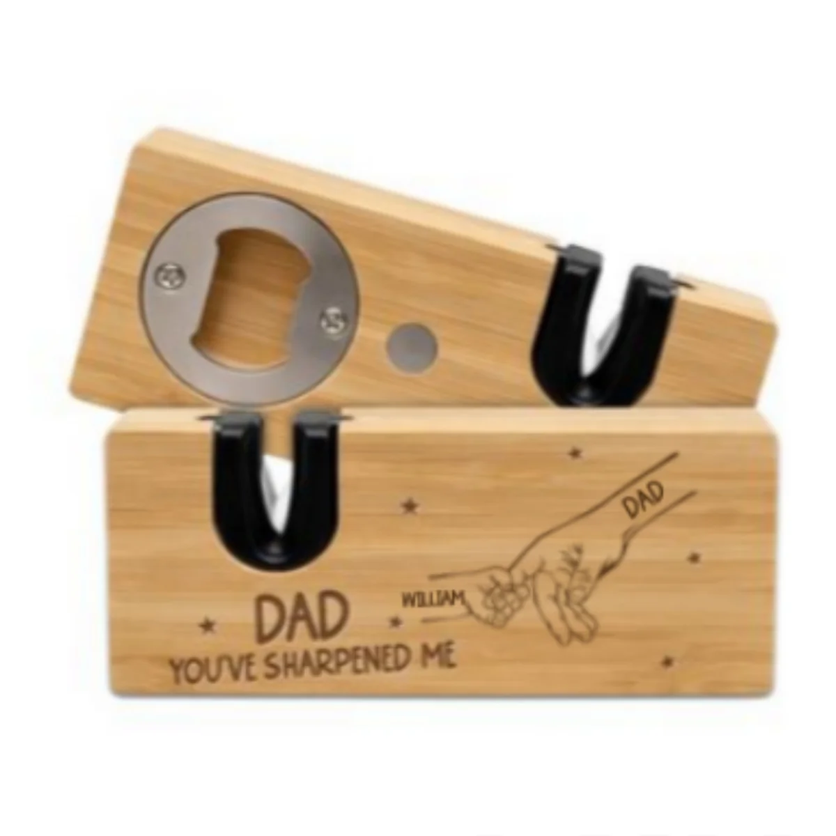 Dad Sharpened Us - Personalized Custom Engraved Opener Sharpener Stowel - Image 7