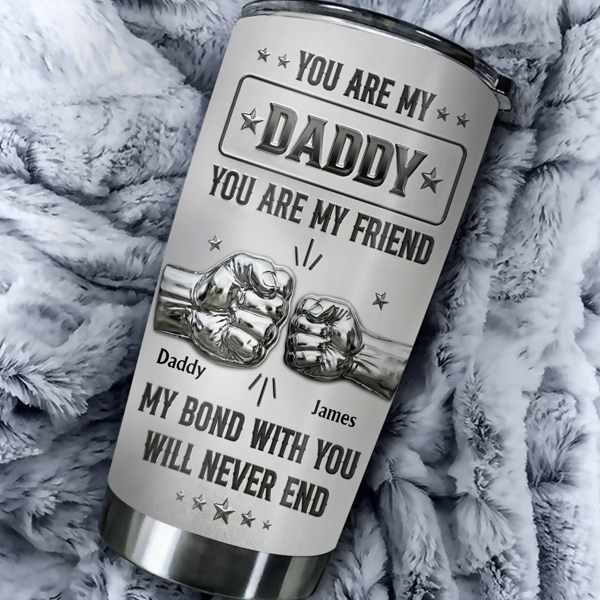 Dad Son Forever Bond - Personalized Custom 3D Effect Tumbler - Image 4
