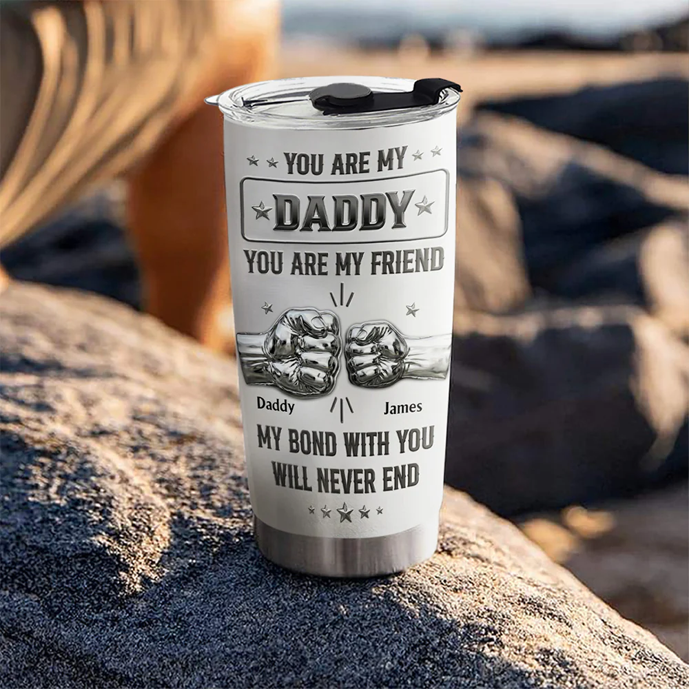Dad Son Forever Bond - Personalized Custom 3D Effect Tumbler - Image 5