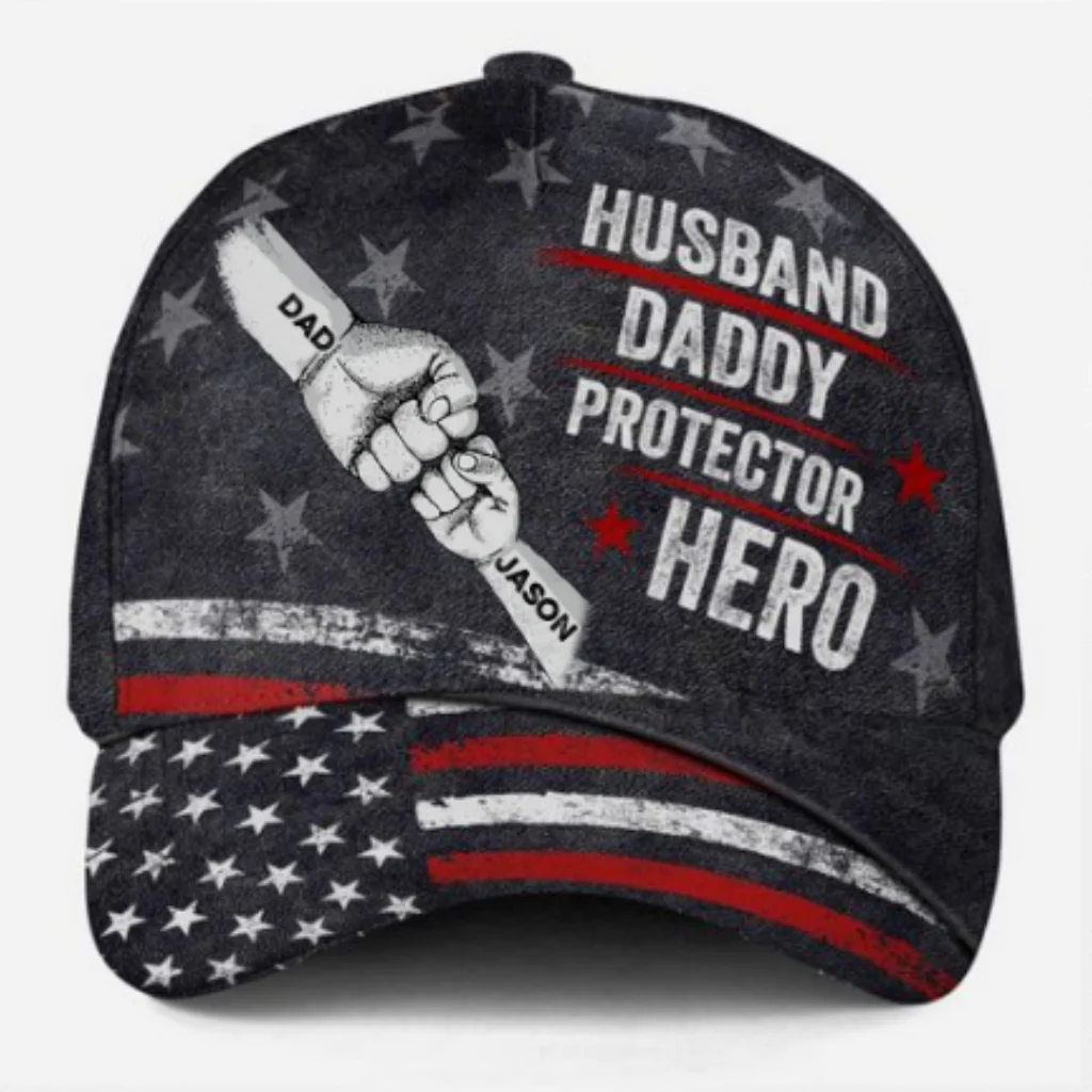Dad Strength Never Quits - Personalized Custom Classic Cap - Image 7