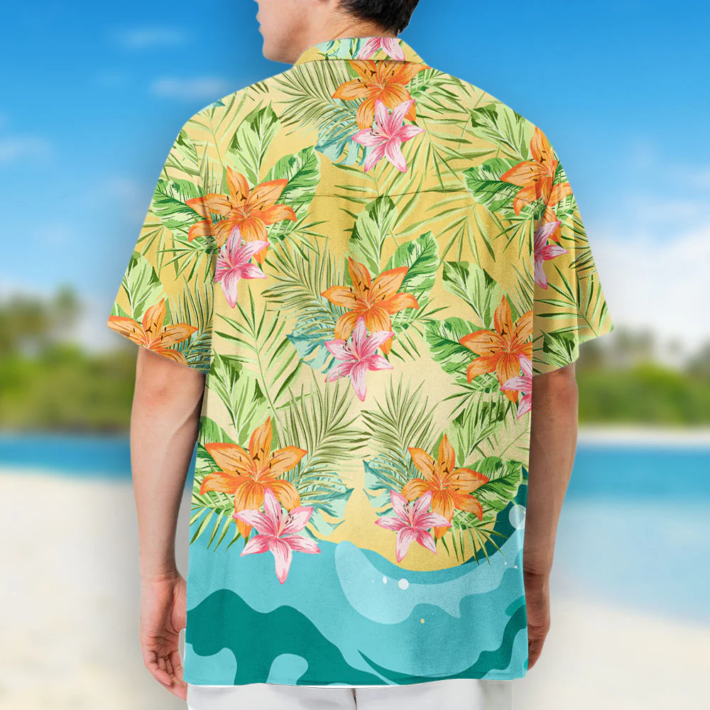 Dad Taught Me How To Fish - Personalized Custom Hawaiian Shirt - Image 3