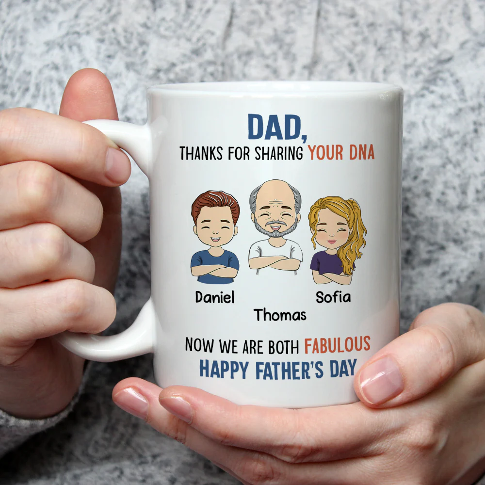 Dad, Thanks For Sharing Your DNA - Personalized Custom Coffee Mug - Image 4