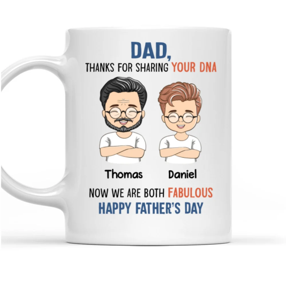Dad, Thanks For Sharing Your DNA - Personalized Custom Coffee Mug - Image 6