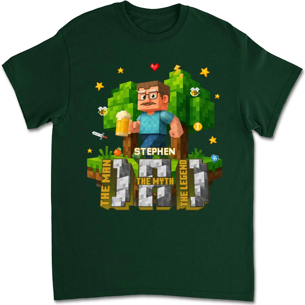 Dad The Amazing Pixel - Personalized Custom Shirt - Image 7