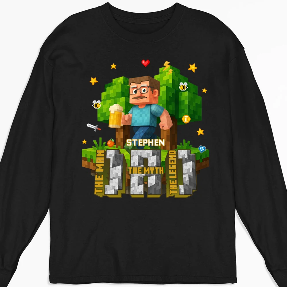 Dad The Amazing Pixel - Personalized Custom Shirt - Image 9