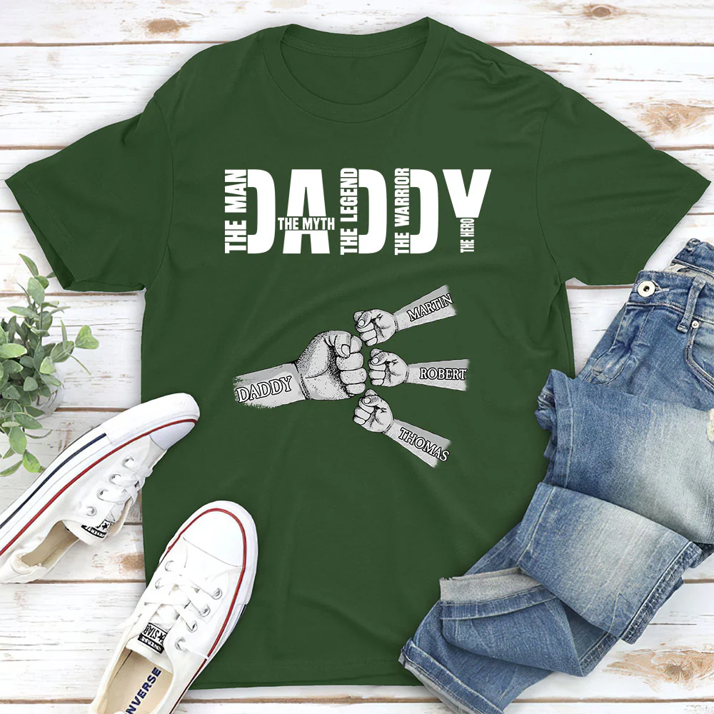 Dad The Man The Myth The Legend - Personalized Custom Shirt - Image 2