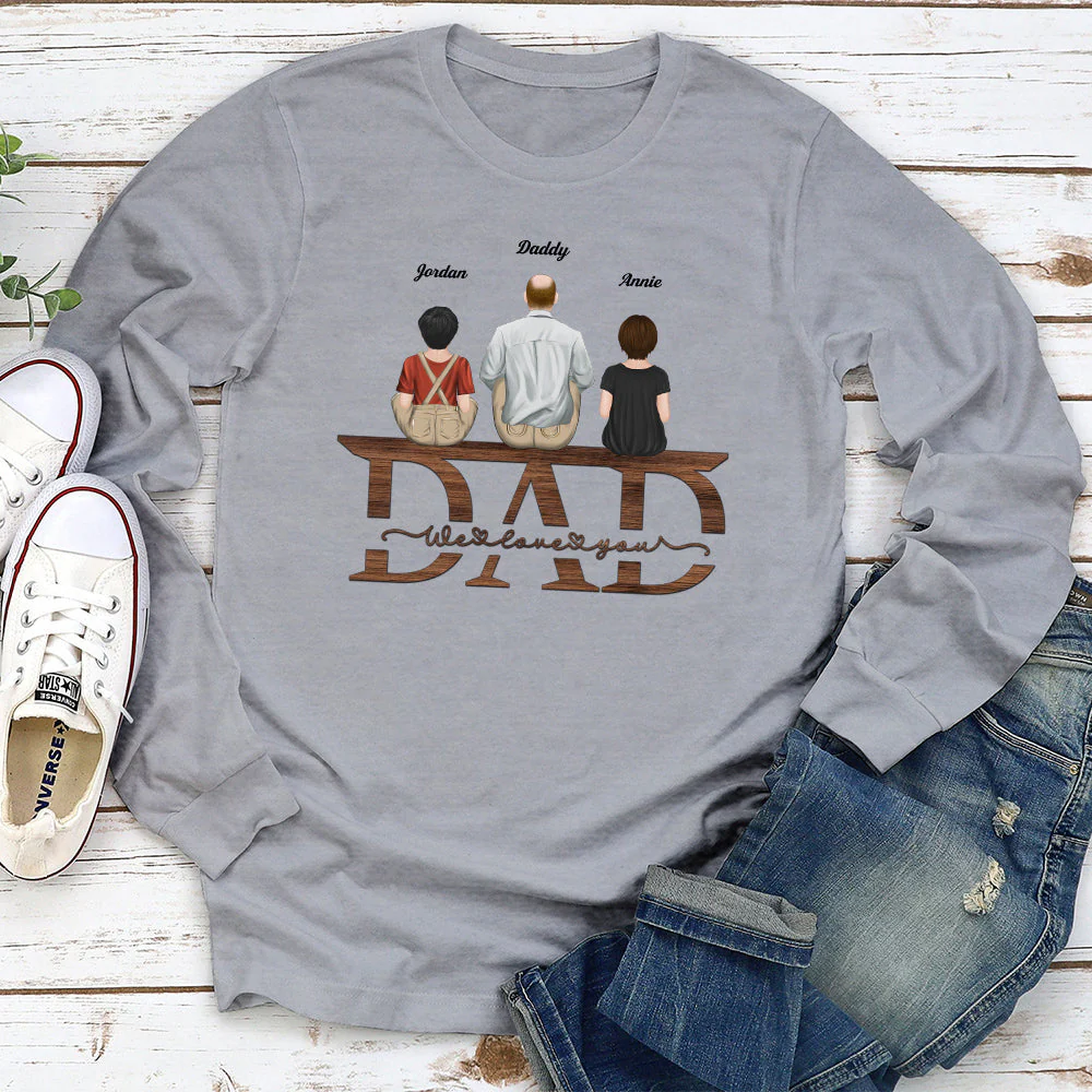 Dad We Love You - Personalized Custom Shirt - Image 2