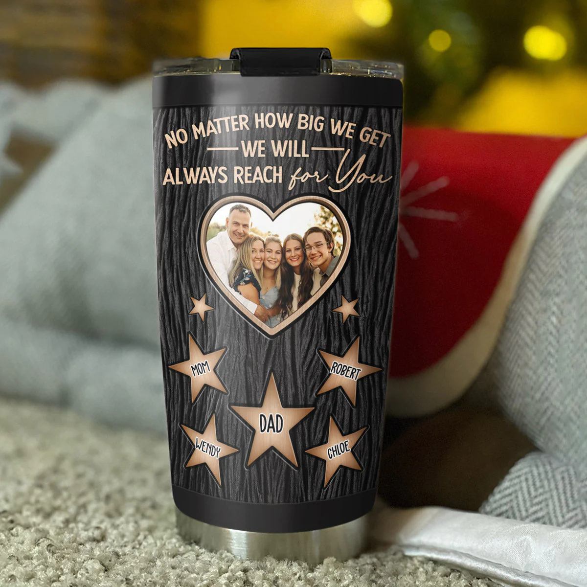 Dad We Will Always Reach For You - Personalized Custom Tumbler - Image 3