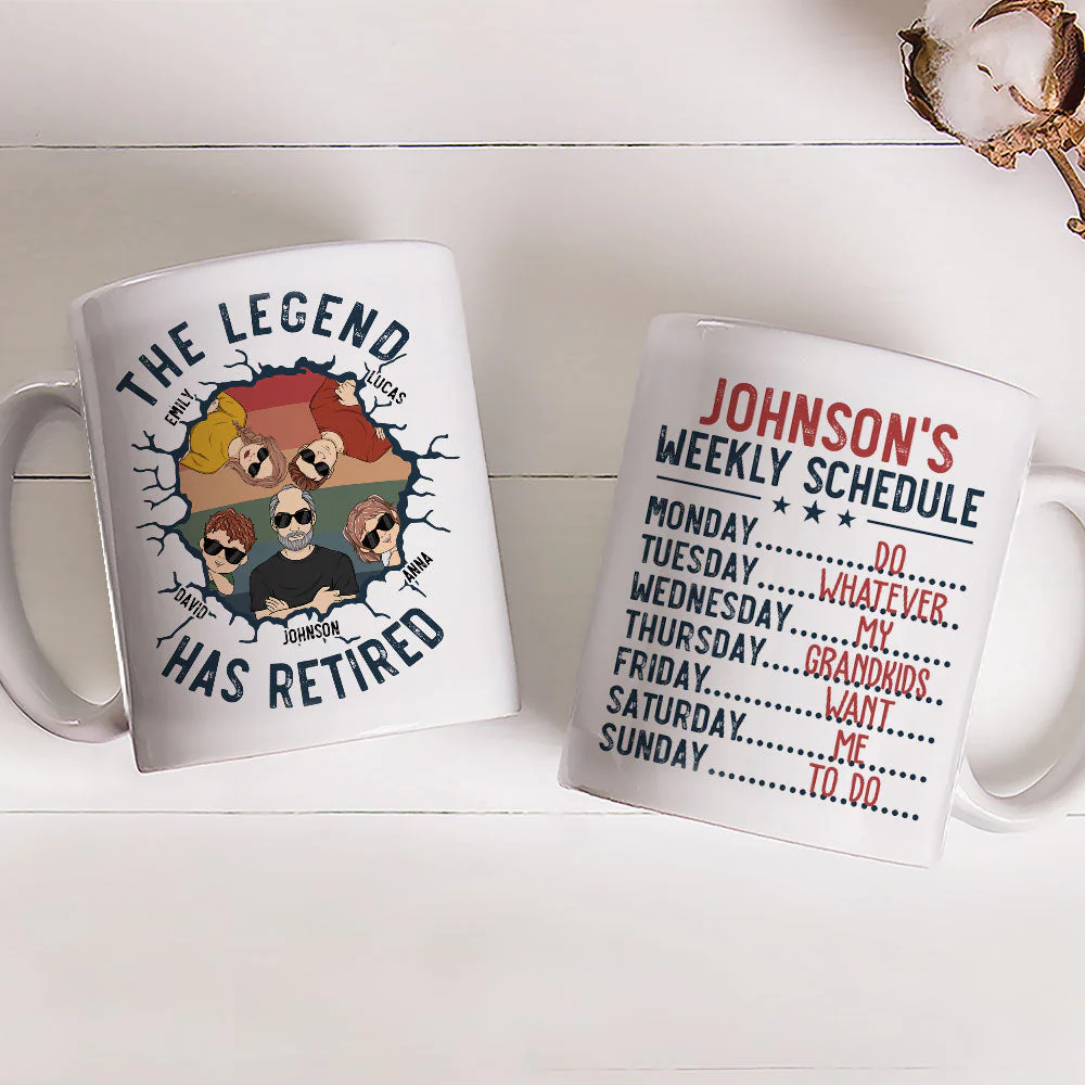 Dad Weekly Schedule - Personalized Custom Coffee Mug - Image 2
