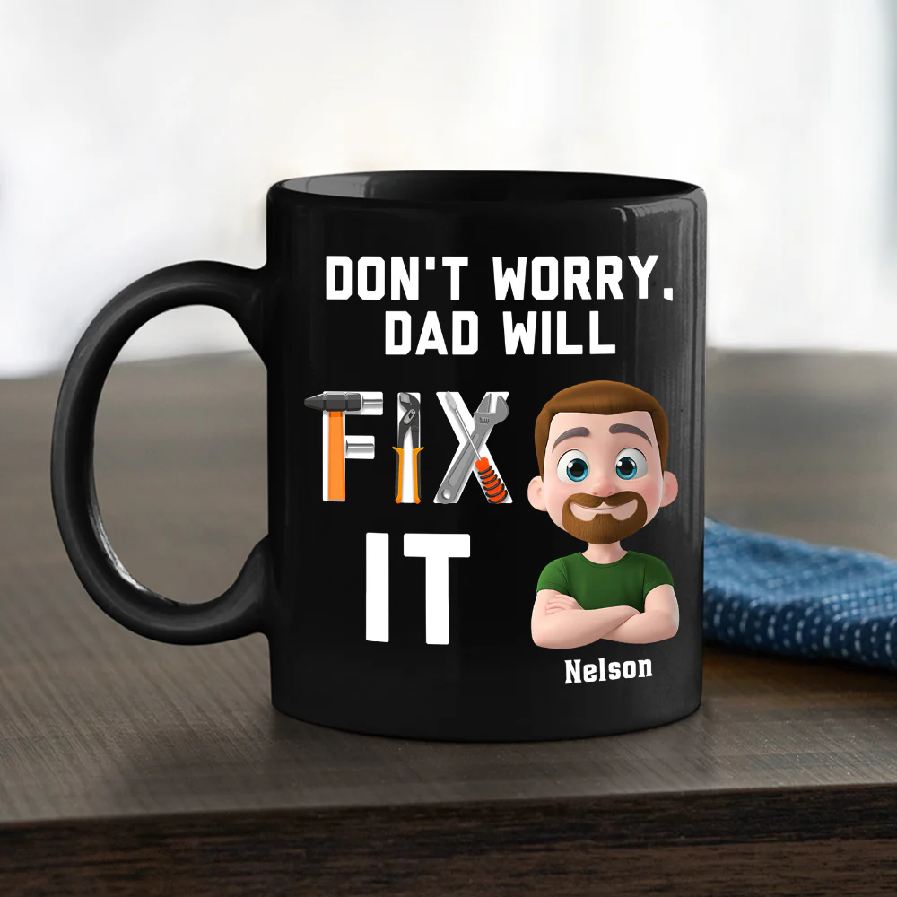 Dad Will Fix It - Personalized Custom Coffee Mug - Image 2