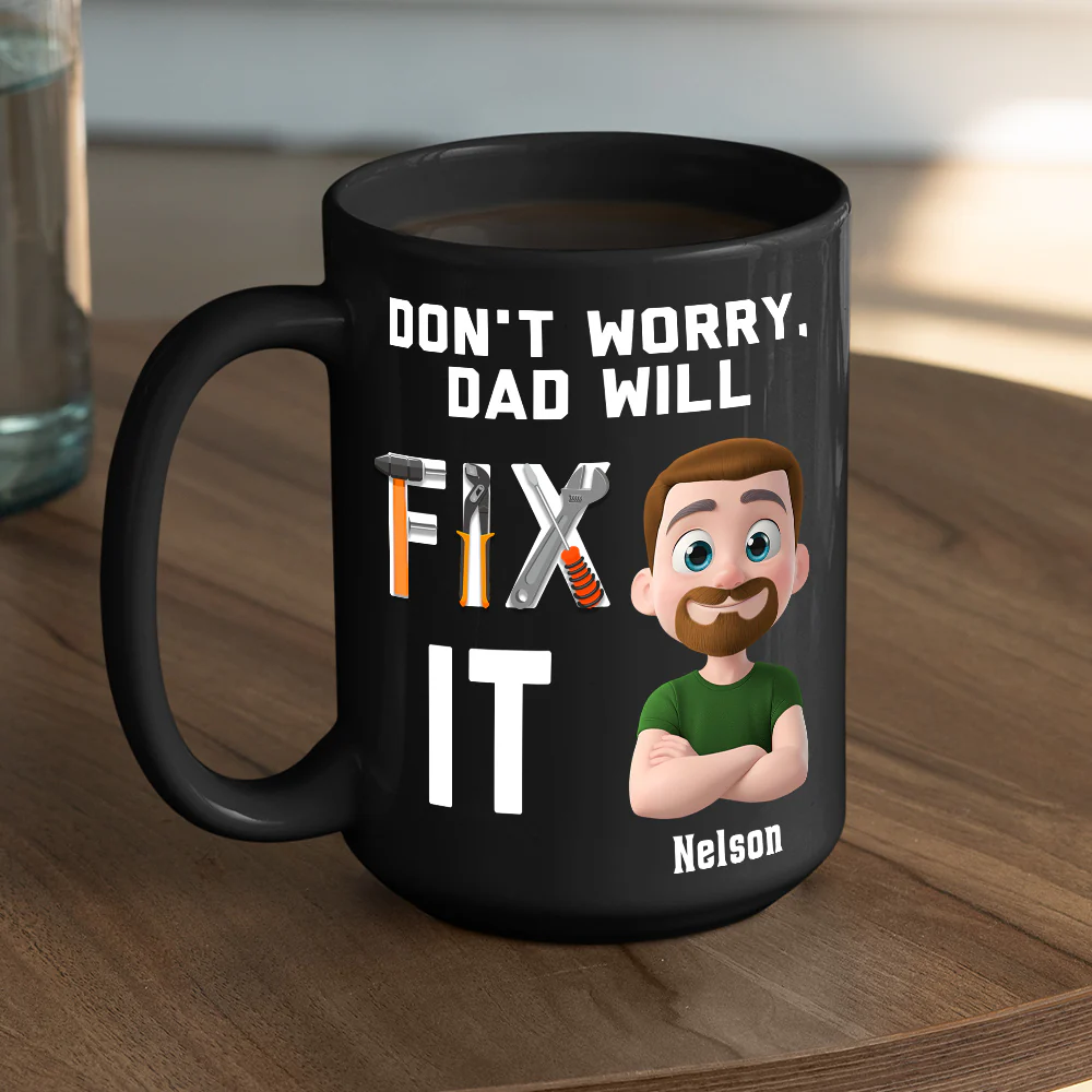 Dad Will Fix It - Personalized Custom Coffee Mug - Image 5