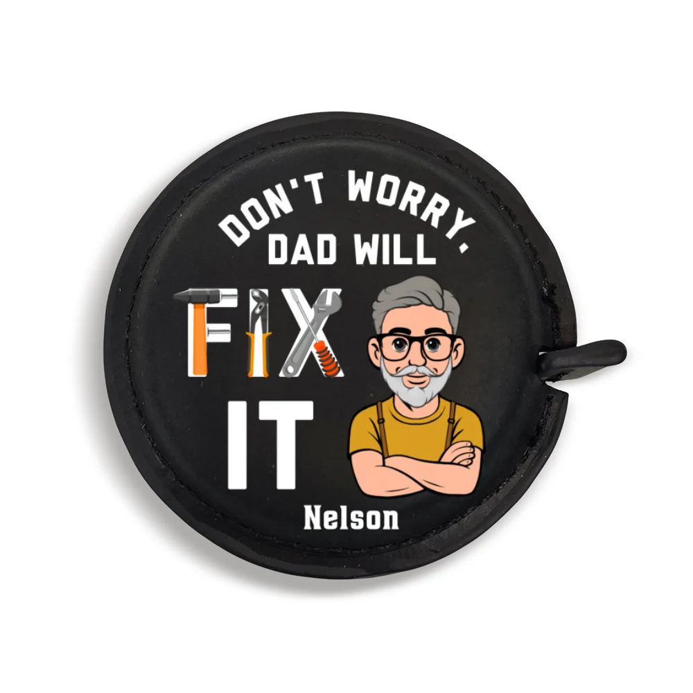 Dad Will Fix It - Personalized Custom Leather Tape Measure - Image 7