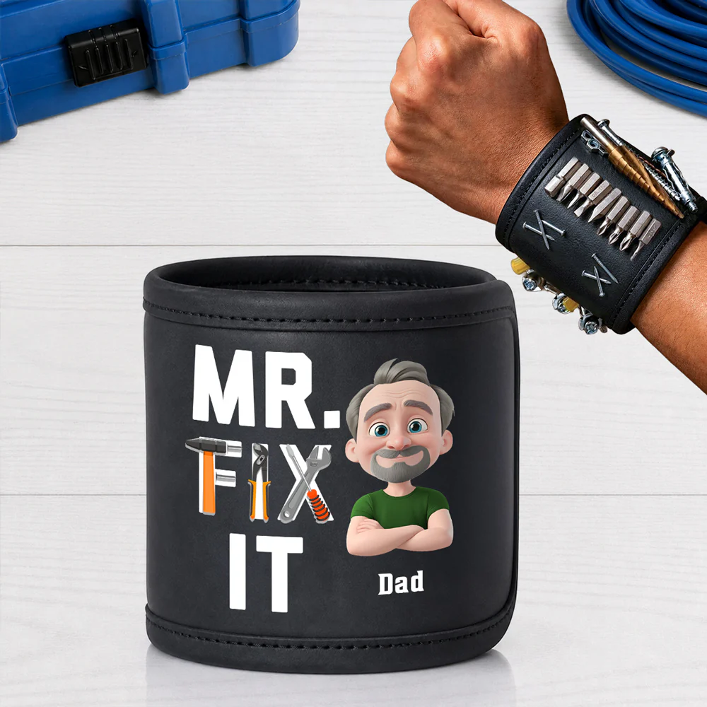 Dad Will Fix It - Personalized Custom Magnetic Tool Wristband