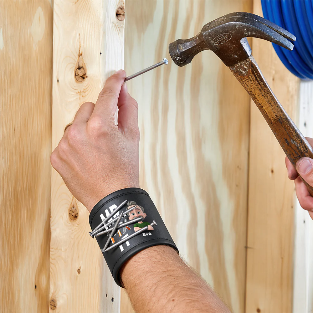 Dad Will Fix It - Personalized Custom Magnetic Tool Wristband - Image 5