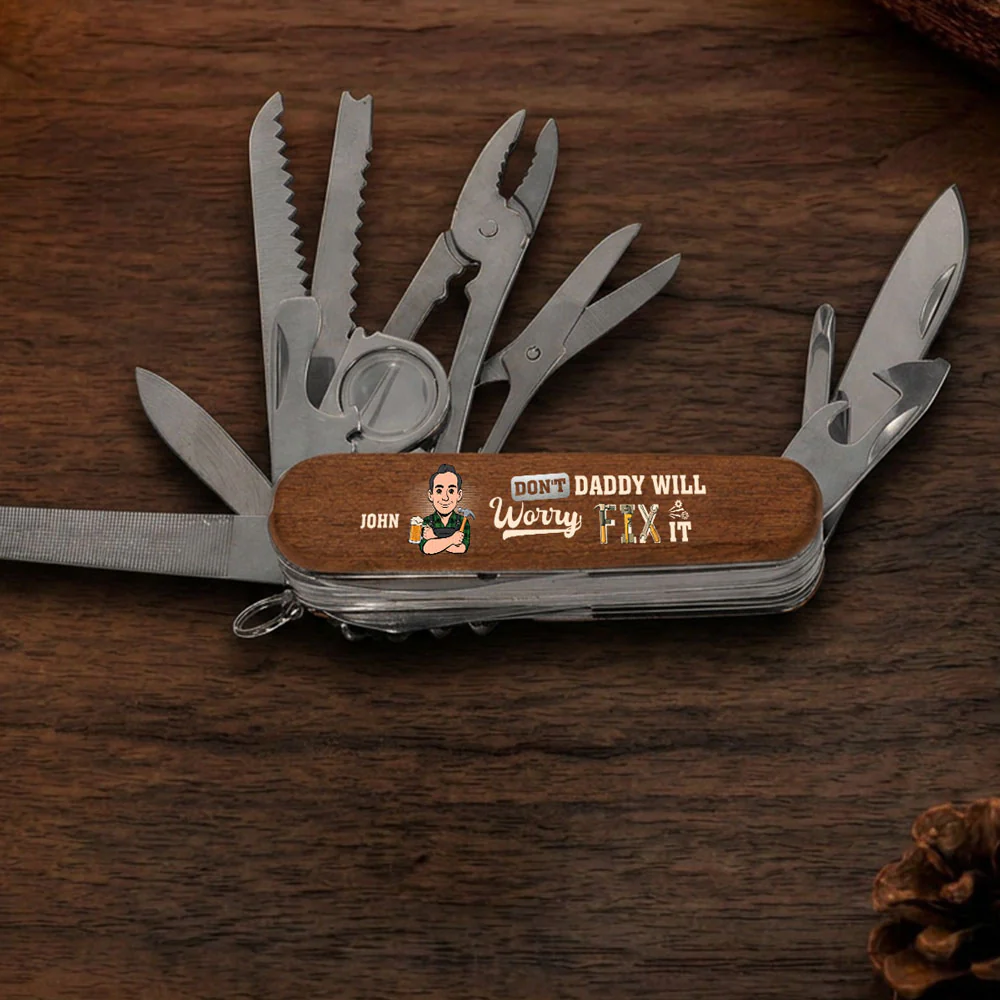 Dad Will Fix It - Personalized Custom Pocket Multi Tool - Image 3