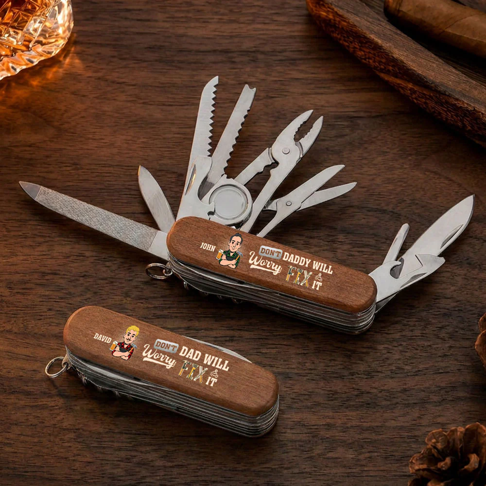 Dad Will Fix It - Personalized Custom Pocket Multi Tool - Image 4