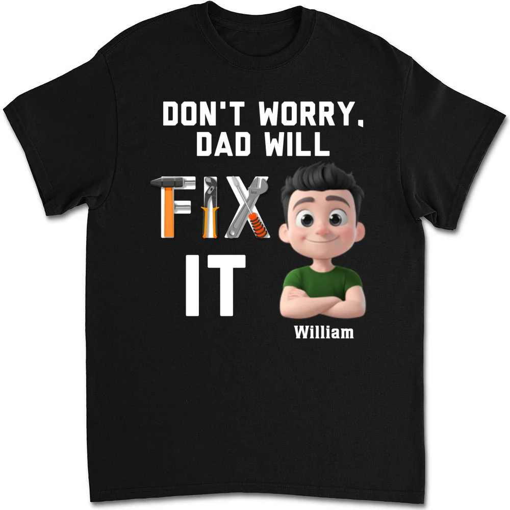 Dad Will Fix It - Personalized Custom Shirt - Image 3