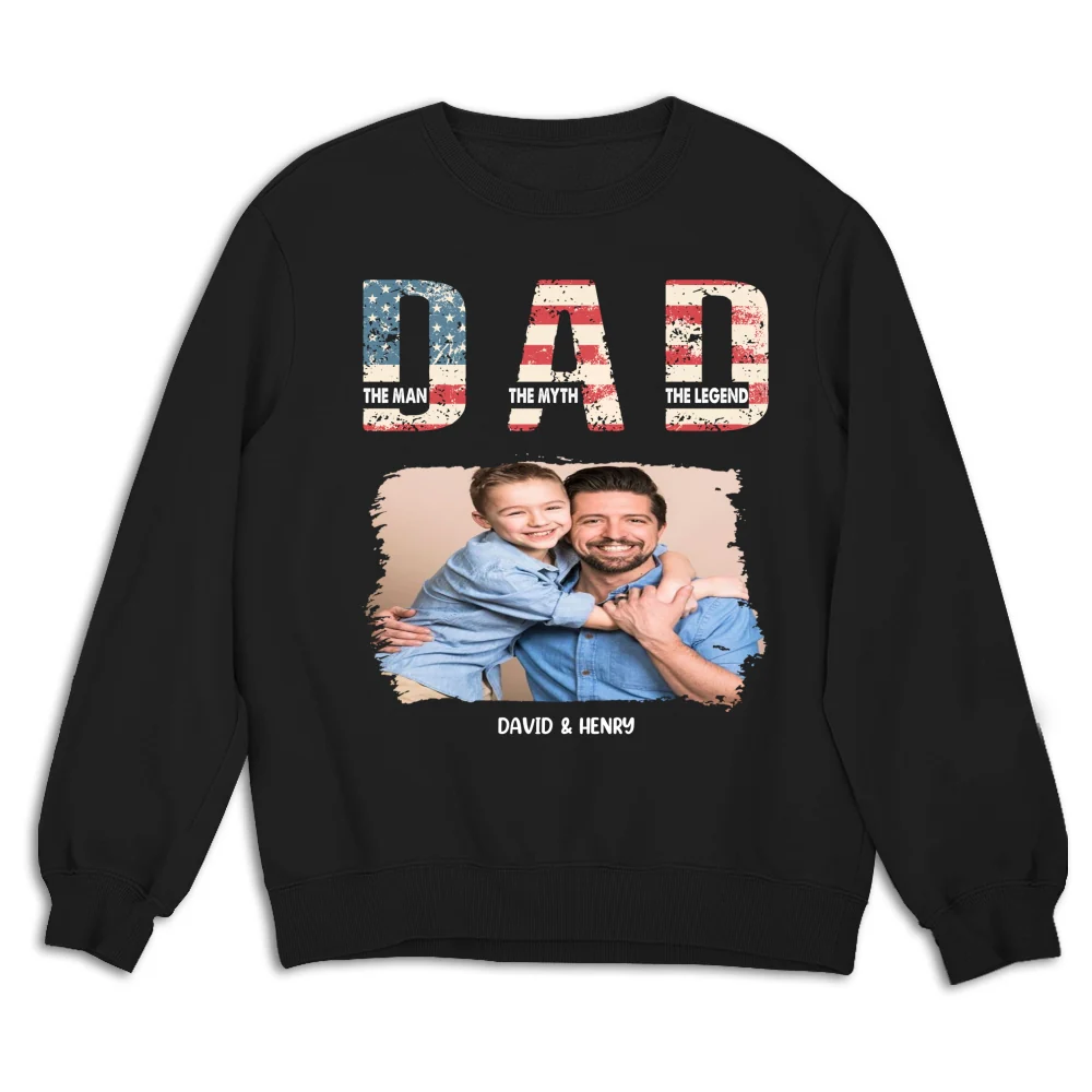 Dad You Are The Legend Photo - Personalized Custom Shirt - Image 10
