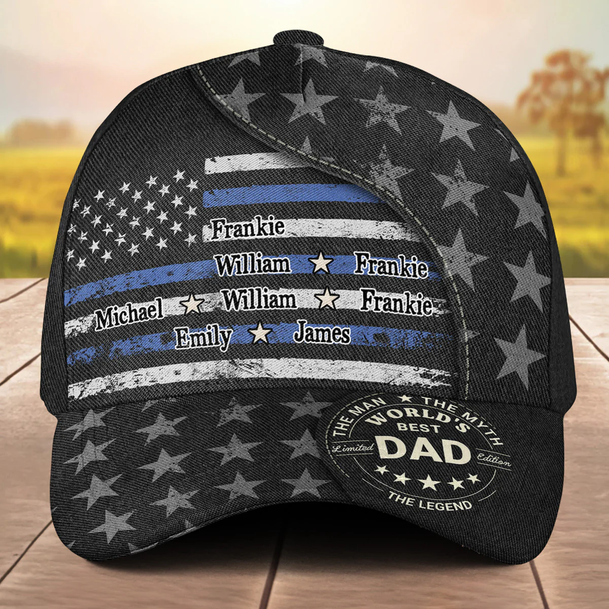 Dad You Are The Myth The Legend - Personalized Custom Classic Cap - Image 5