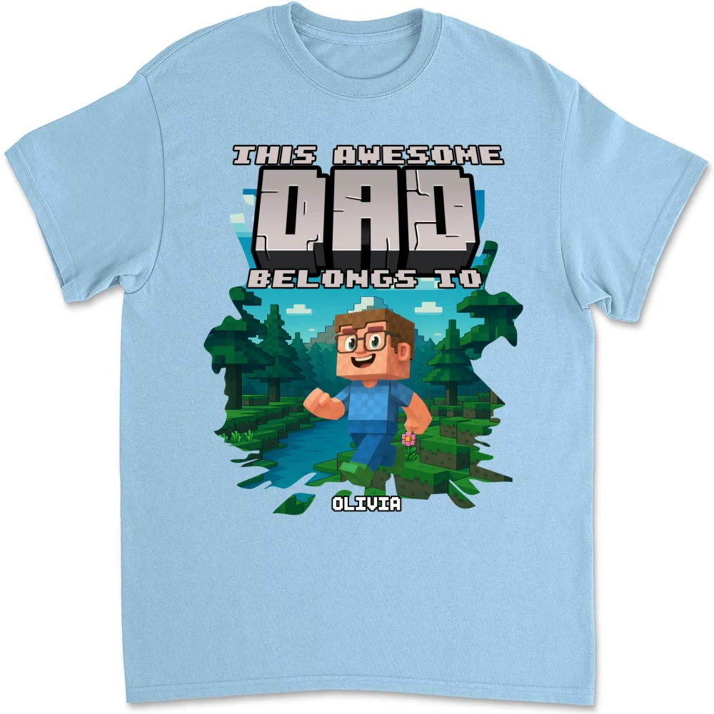 This Awesome Dad Belongs To Me 2 - Personalized Custom Shirt - Image 10