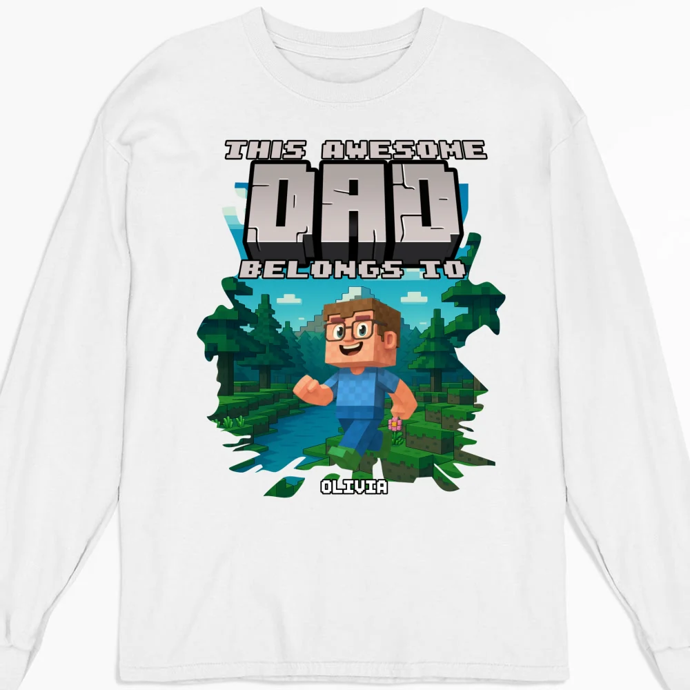 This Awesome Dad Belongs To Me 2 - Personalized Custom Shirt - Image 12