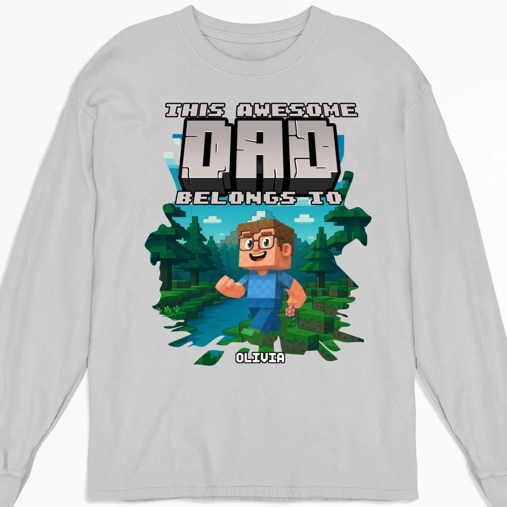 This Awesome Dad Belongs To Me 2 - Personalized Custom Shirt - Image 13