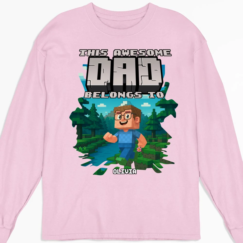 This Awesome Dad Belongs To Me 2 - Personalized Custom Shirt - Image 14
