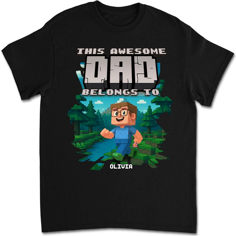 This Awesome Dad Belongs To Me - Personalized Custom Shirt - Image 6