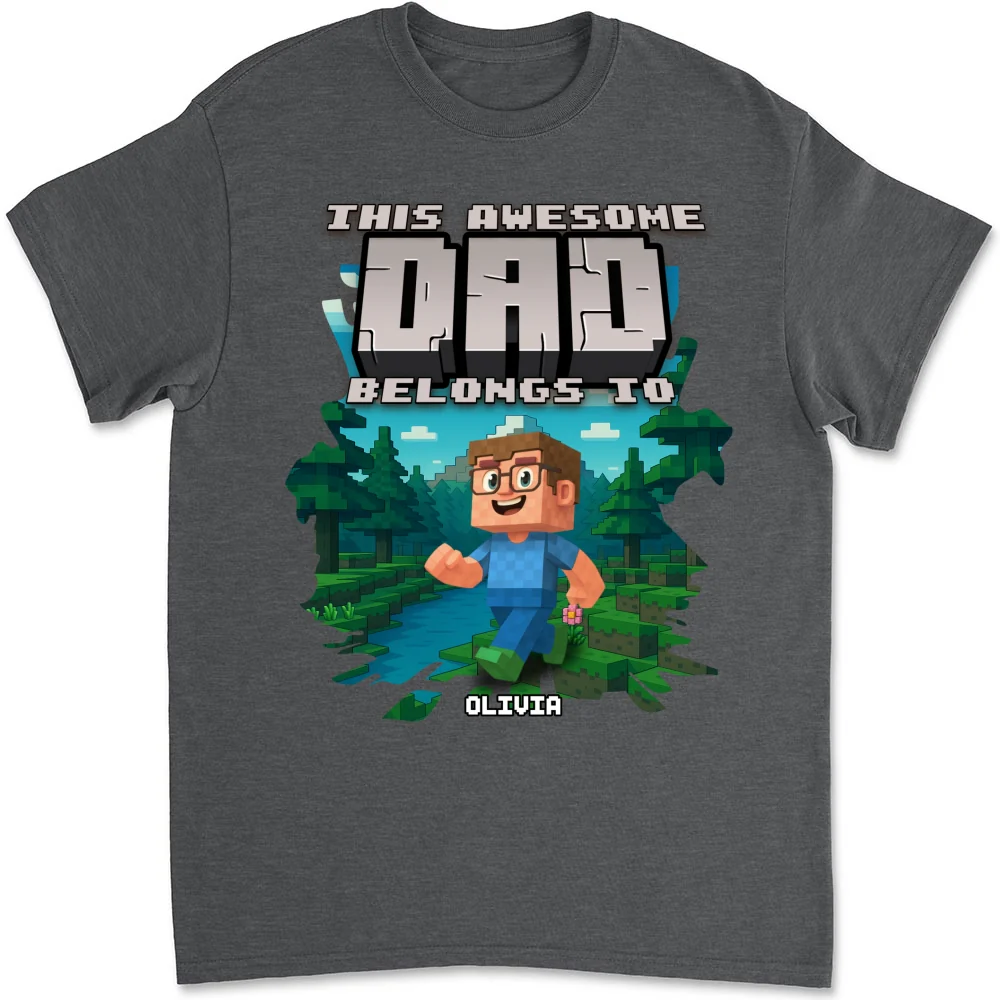 This Awesome Dad Belongs To Me - Personalized Custom Shirt - Image 7