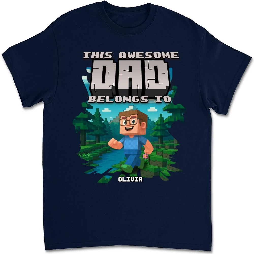 This Awesome Dad Belongs To Me - Personalized Custom Shirt - Image 9