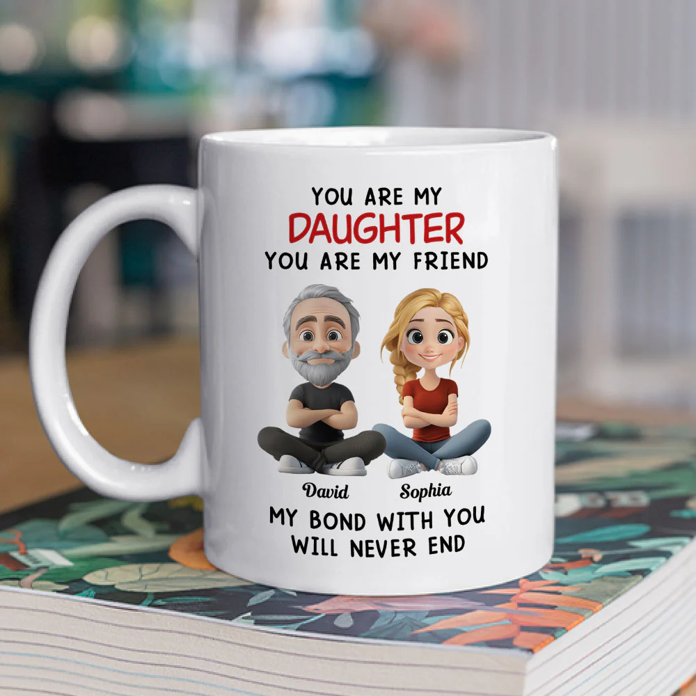 Daddy And Daughter - Personalized Custom Coffee Mug - Image 2