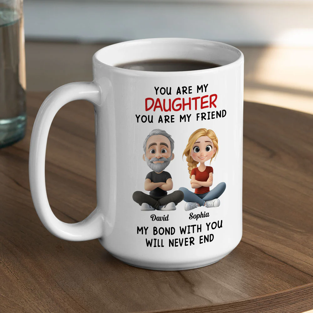 Daddy And Daughter - Personalized Custom Coffee Mug - Image 5