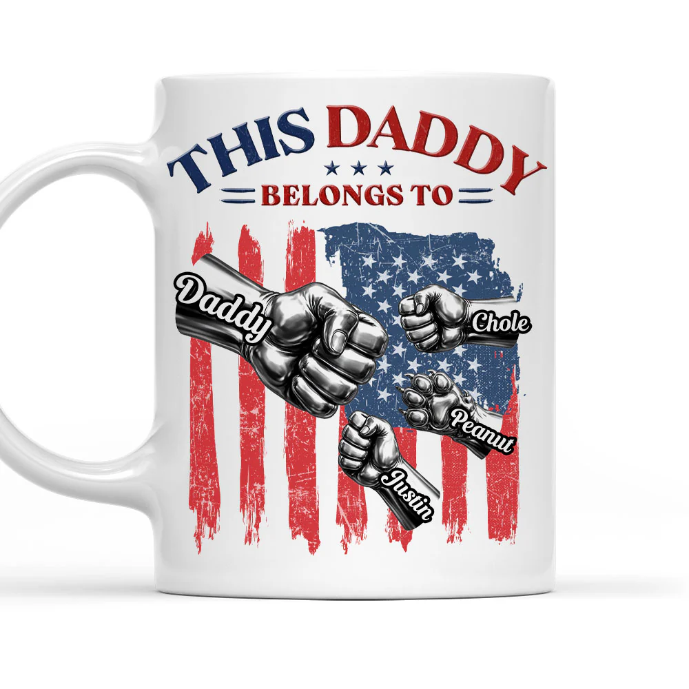 Daddy And Kids - Personalized Custom Coffee Mug