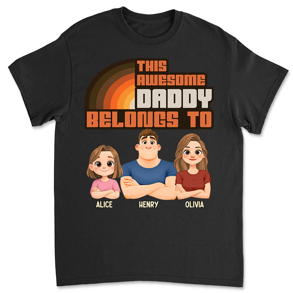 Daddy And The Kids - Personalized Custom Shirt